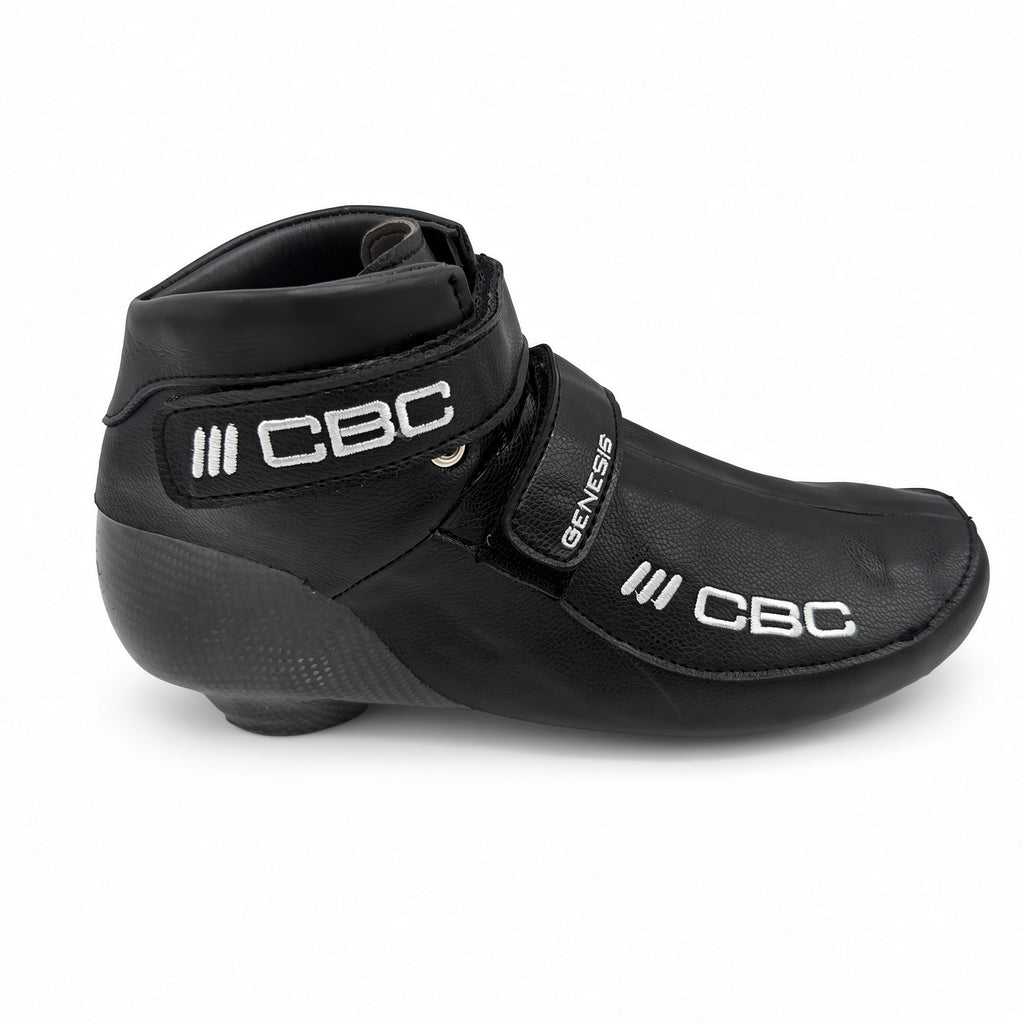 CBC GENESIS black short track boot, side view
